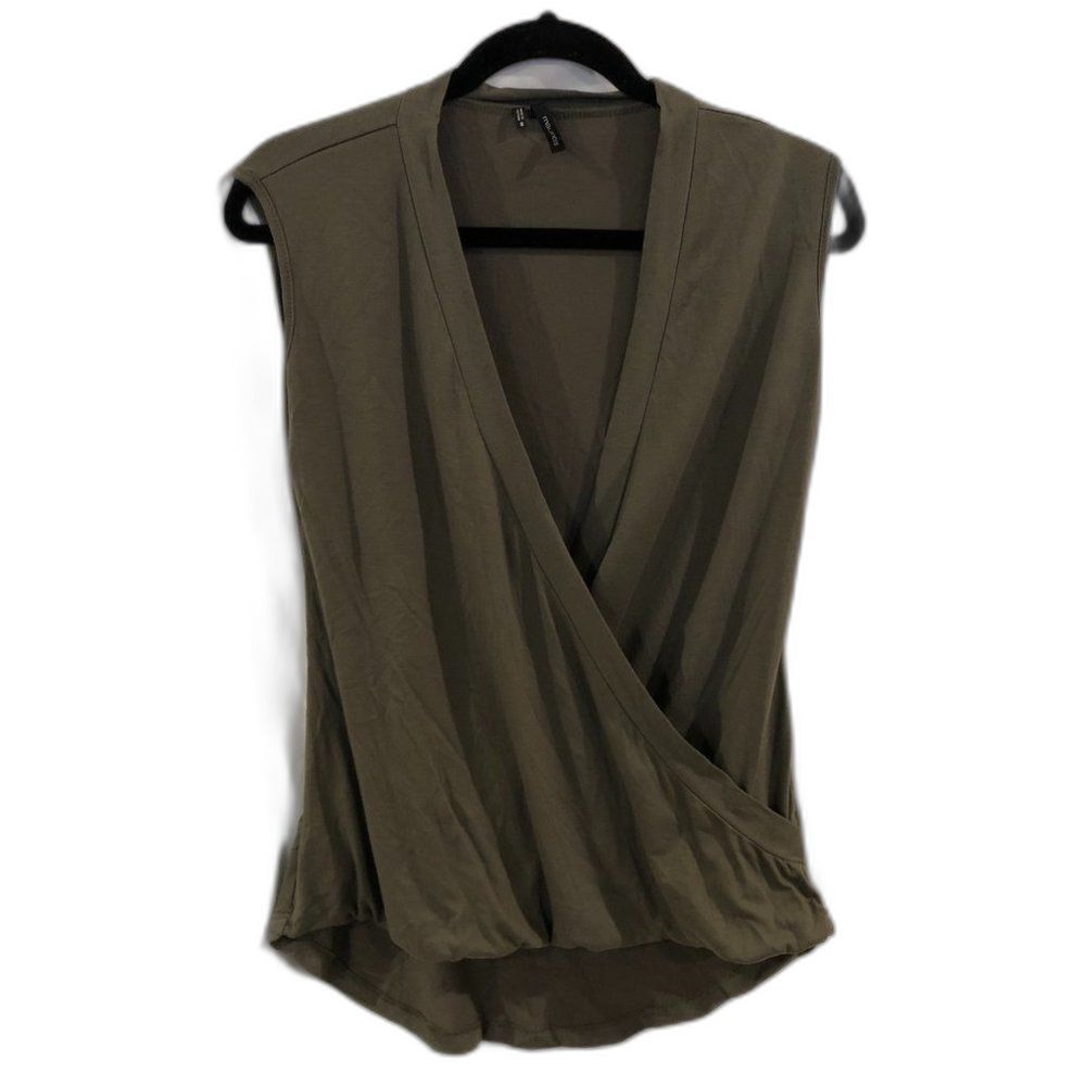 Maurice's Olive Green Wrap Blouse